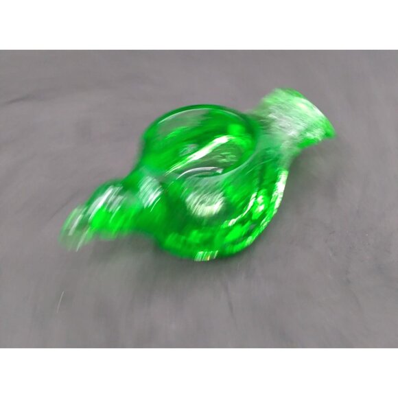 Vtg. Unmarked Possibly L. G Wright Mold Green Bird Glass Open Salt READ - Picture 12 of 14